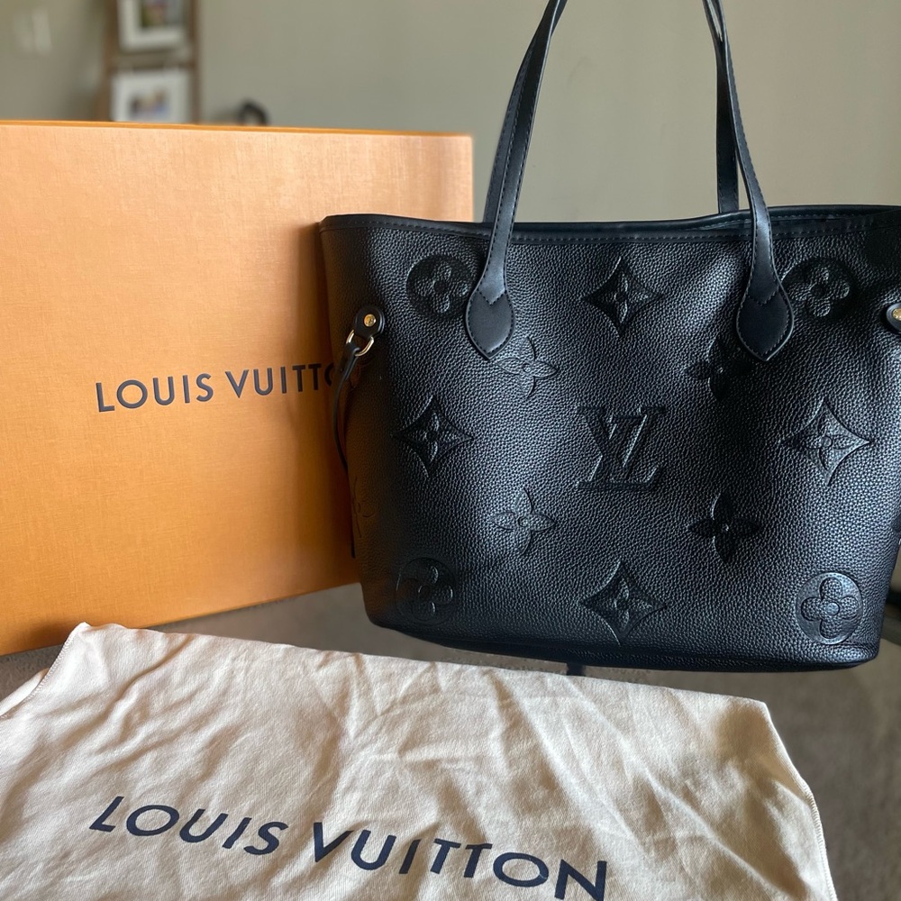 Louis Vuitton Black Embossed Tote